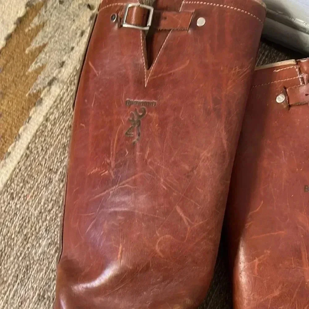 Vintage Browning Tall Engineer  Biker Boots   US men's  7 D